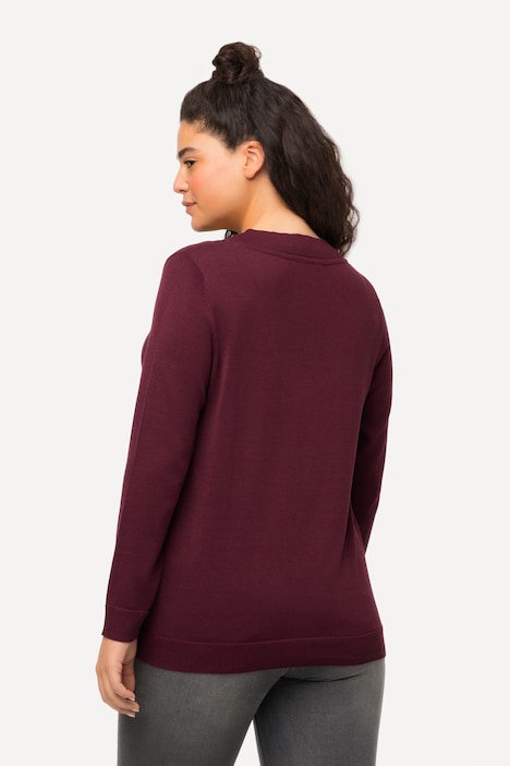 Casual V-Neck Long Sleeve Sweater | Sweater | Sweaters