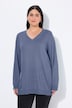 Pullover, V-Ausschnitt, Langarm, weicher Feinstrick