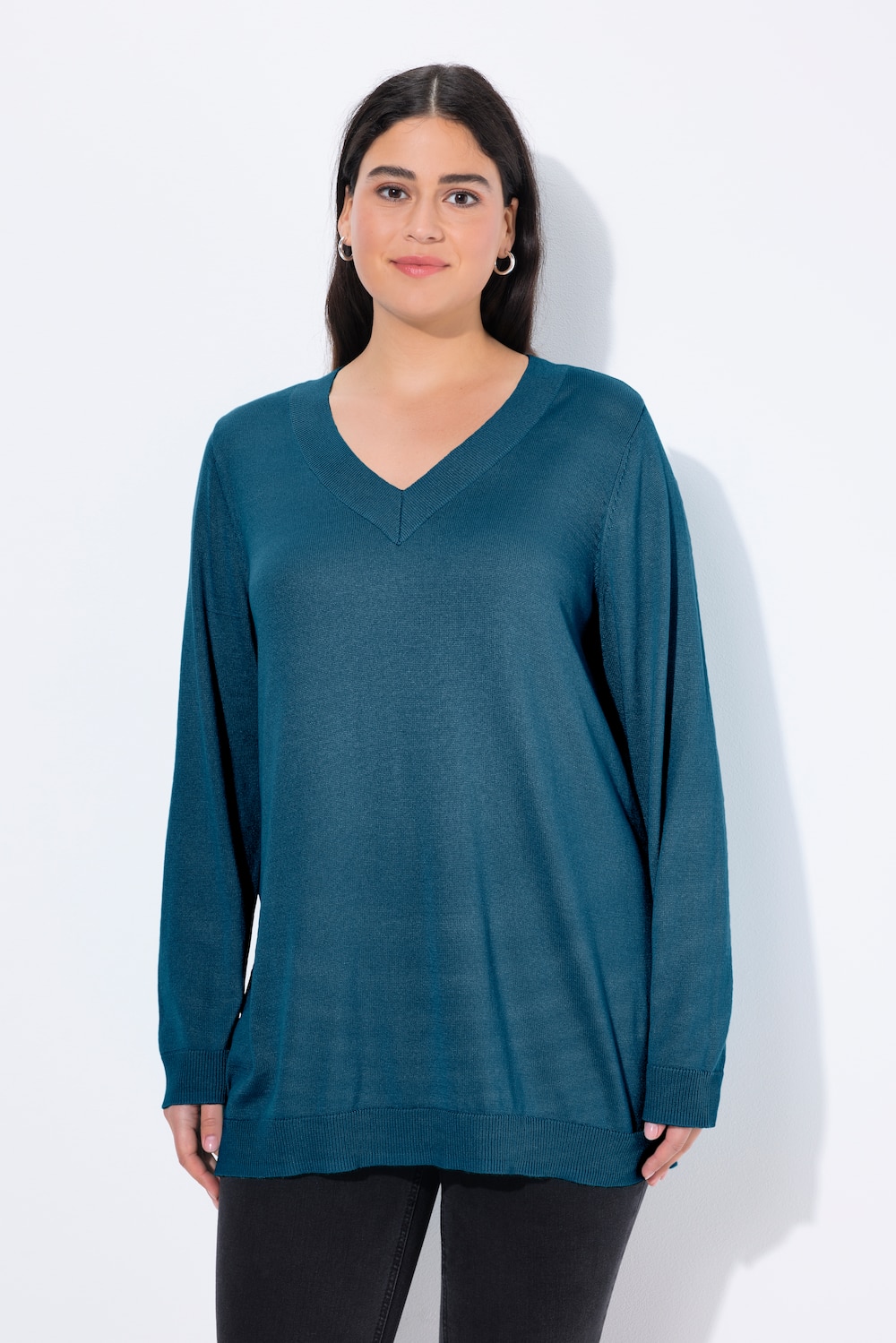 Große Größen Pullover, Damen, blau, Größe: 58/60, Viskose/Polyester, Ulla Popken