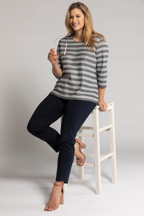 lekken helpen Elektropositief Textured Stripe Round Neck Sweatshirt | all Sweatshirts | Sweatshirts