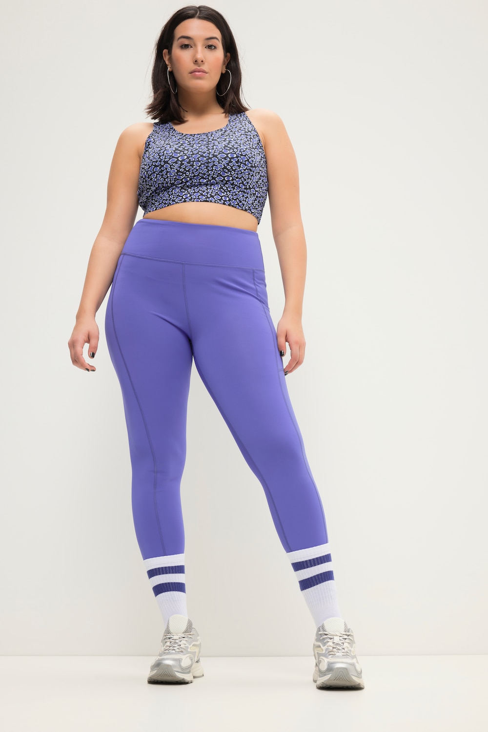 Große Größen Sport Tights, Damen, lila, Größe: 46/48, Polyester/Elasthan, Studio Untold