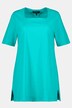 Square Neck Short Sleeve Cotton Knit Tunic