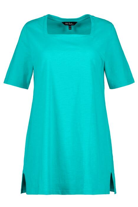 Dlouhé tričko, hranatý výstřih, Classic, krátké rukávy