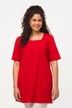 Square Neck Short Sleeve Cotton Knit Tunic