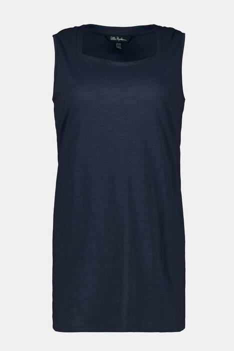 Długi top z dekoltem karo