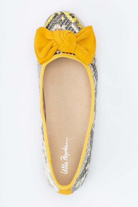 Ballerina's, zacht leer, slangenprint, wijdte H | Ballerina's | Schoenen |  Ulla Popken Nederland