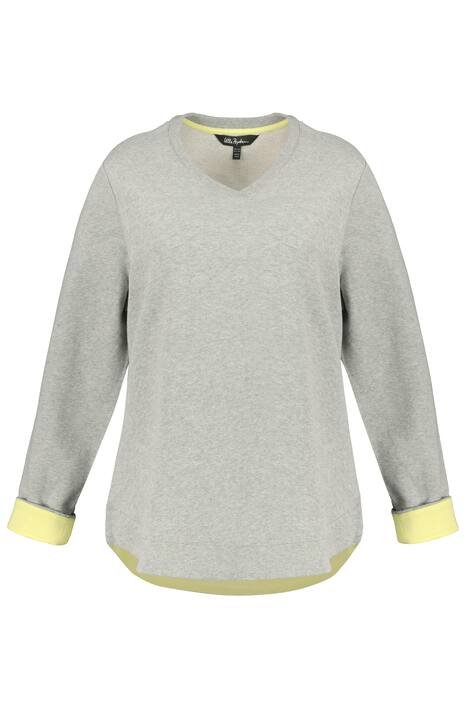 Mikina, barevné kontrasty, Classic, dlouhé rukávy