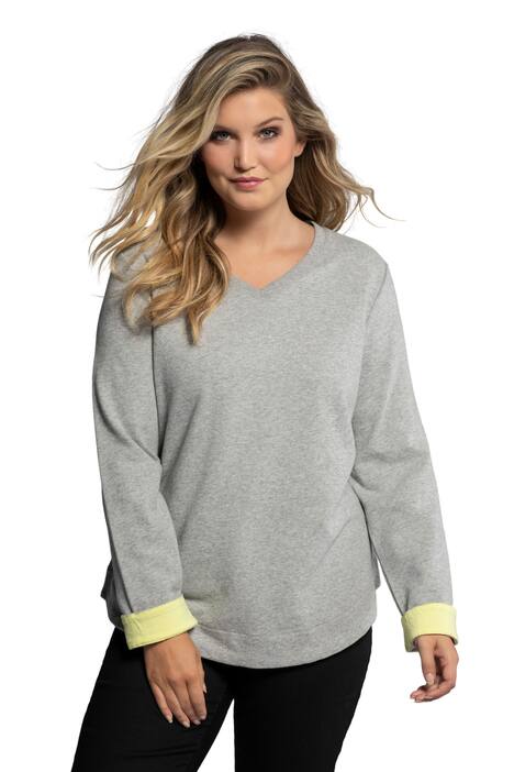 Mikina, barevné kontrasty, Classic, dlouhé rukávy