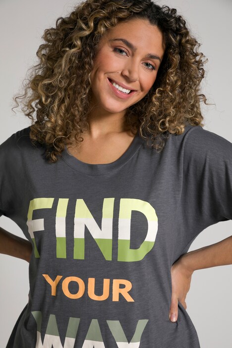T-Shirt, XL-Statement, Oversized, Rundhals, Halbarm