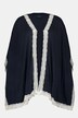 Lace Trim Open Front Knit Kimono