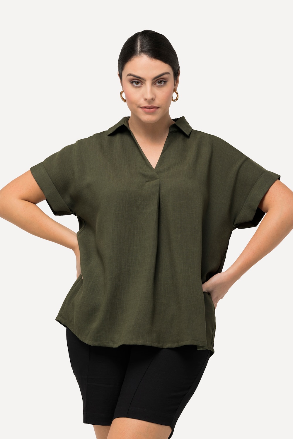 Große Größen Bluse, Damen, braun, Größe: 62/64, Viskose/Synthetische Fasern, Ulla Popken