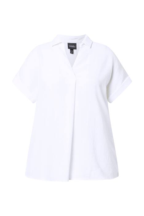 Halenka, záda s knoflíky, oversize, ozdobné sklady, krátké rukávy