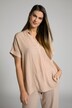 Bluse, Rücken-Knöpfe, Oversized, Zierfalte, Halbarm