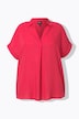 Bluse, Rücken-Knöpfe, Oversized, Zierfalte, Halbarm