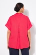 Bluse, Rücken-Knöpfe, Oversized, Zierfalte, Halbarm