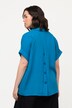Button Accent Back Short Sleeve Blouse