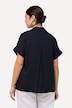Bluse, knapper i ryggen, oversize, læg, halværme