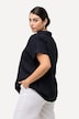 Bluse, knapper i ryggen, oversize, læg, halværme
