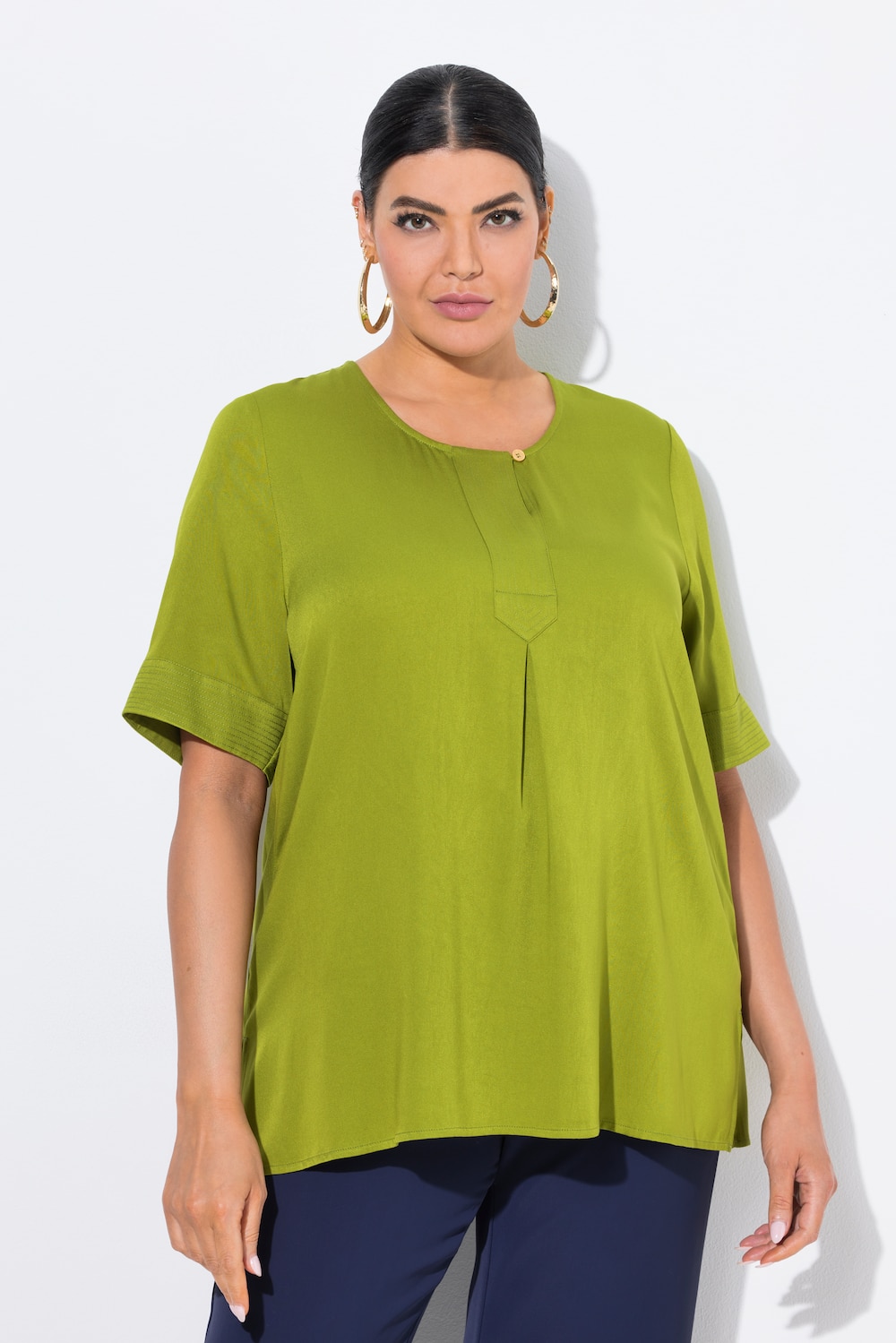 Große Größen Shirtbluse, Damen, grün, Größe: 46/48, Viskose, Ulla Popken