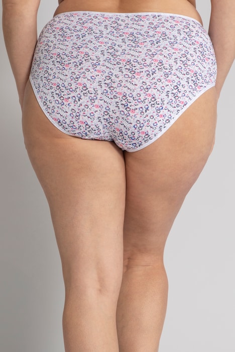 5 Pack of Stretch Cotton Panties - Dainty Floral, Solids
