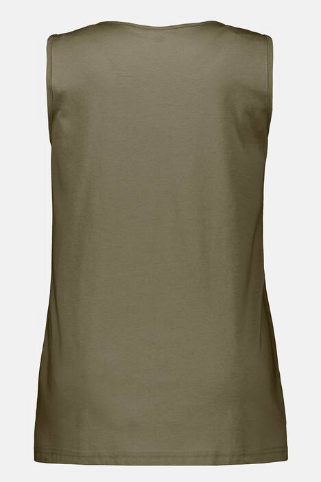 Linne, 2-pack, randigt/enfärgat, v-ringning, ärmlöst