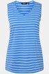 2 Pack of V-Neck Cotton Knit Tanks - Stripe, Solid