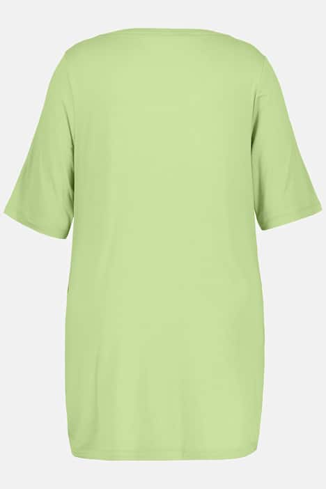 Longshirt, Taschen, A-Line, Rundhals, Halbarm