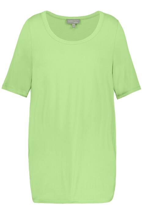 Dlouhé tričko, kapsy, A střih, kulatý výstřih, krátké rukávy