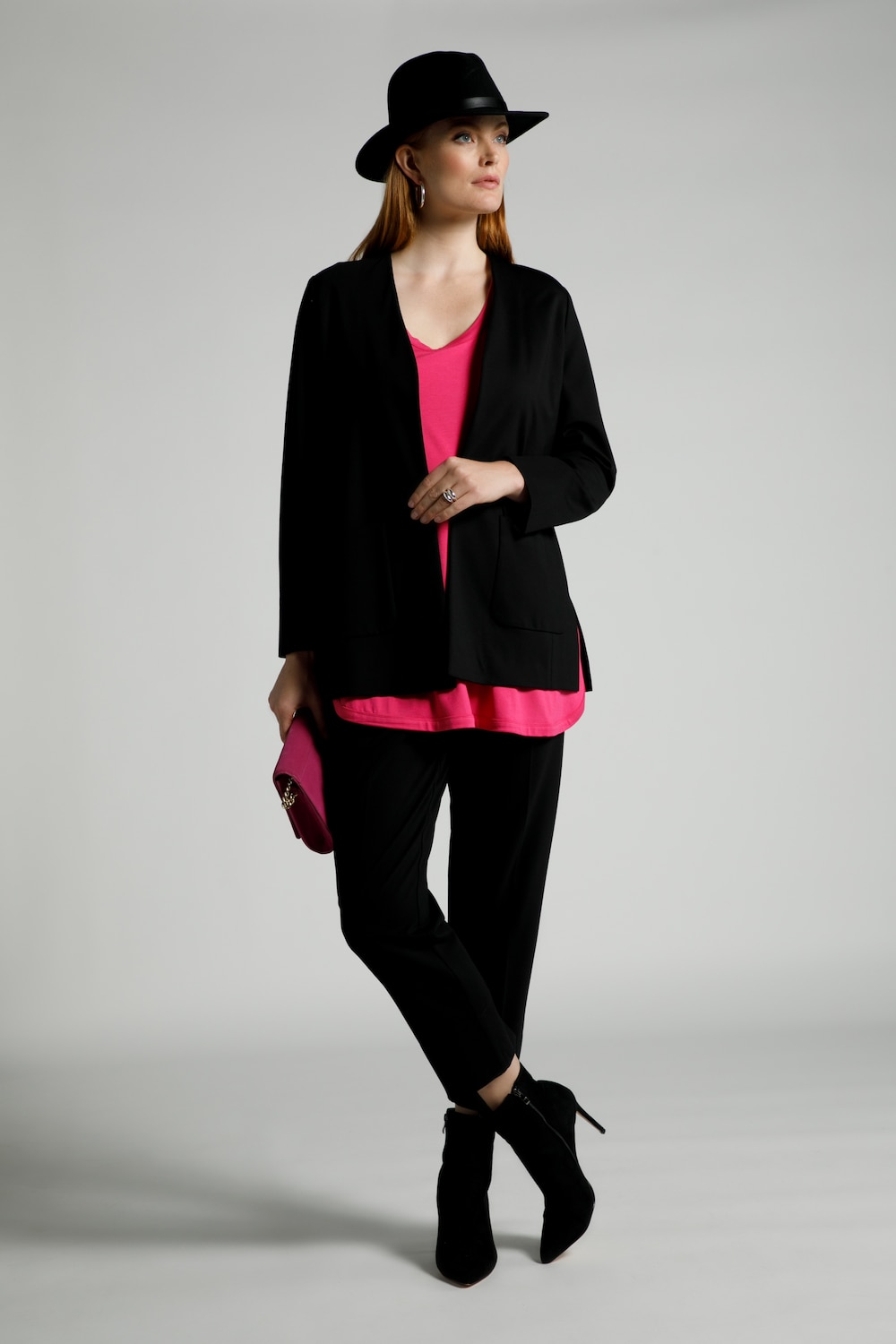 Grote Maten shirt, Dames, roze, Maat: 50/52, Viscose, Ulla Popken