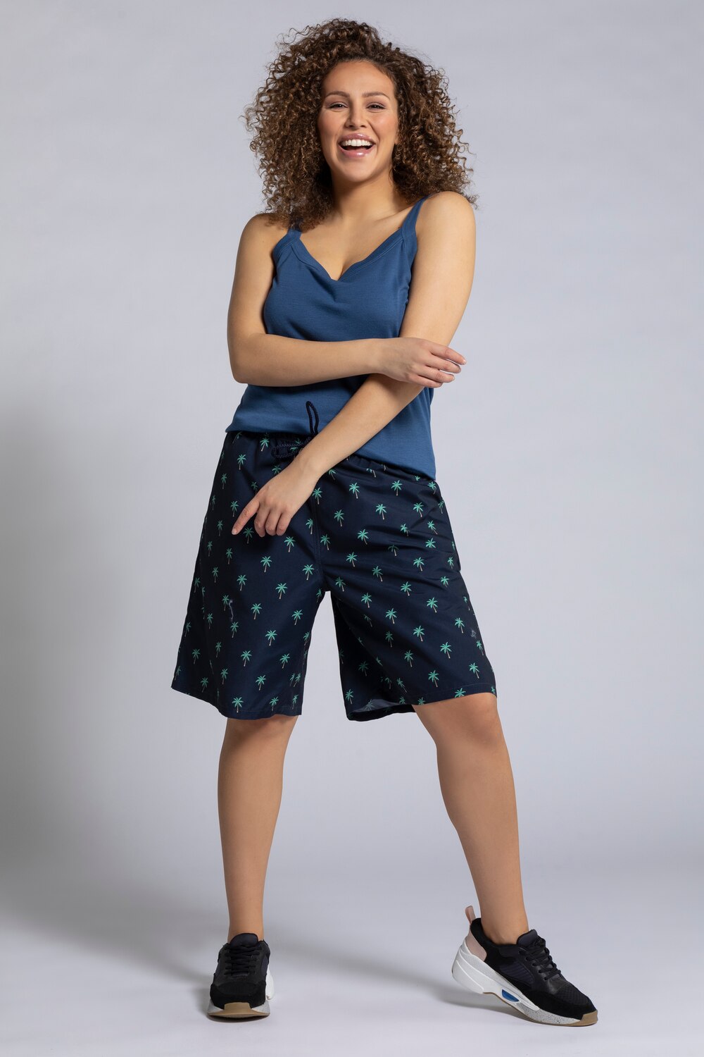 Grote Maten korte broek, Dames, zwart, Maat: 54/56, Polyester, Ulla Popken Grote Maten korte broek, Dames, zwart, Maat: 54/56, Polyester, Ulla Popken