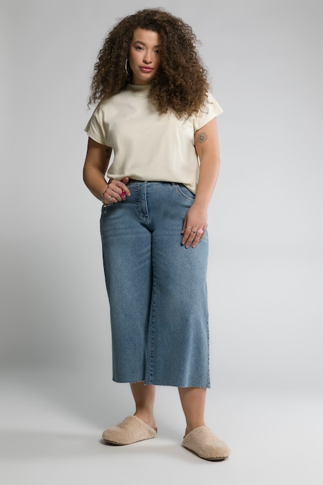 3 ways to wear wide-leg cropped jeans - Niki Whittle