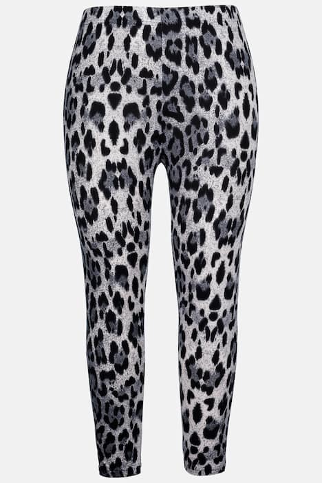 Leggings, High Waist, Leo Print, Elastikbund