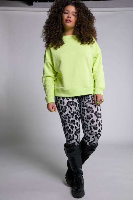 Leggings, High Waist, Leo Print, Elastikbund