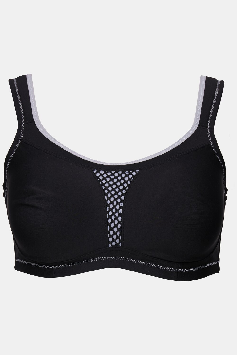 Stora storlekar Sport-BH, Dam, svart, storlek: 85C, Syntetfibrer/Elastan, Ulla Popken