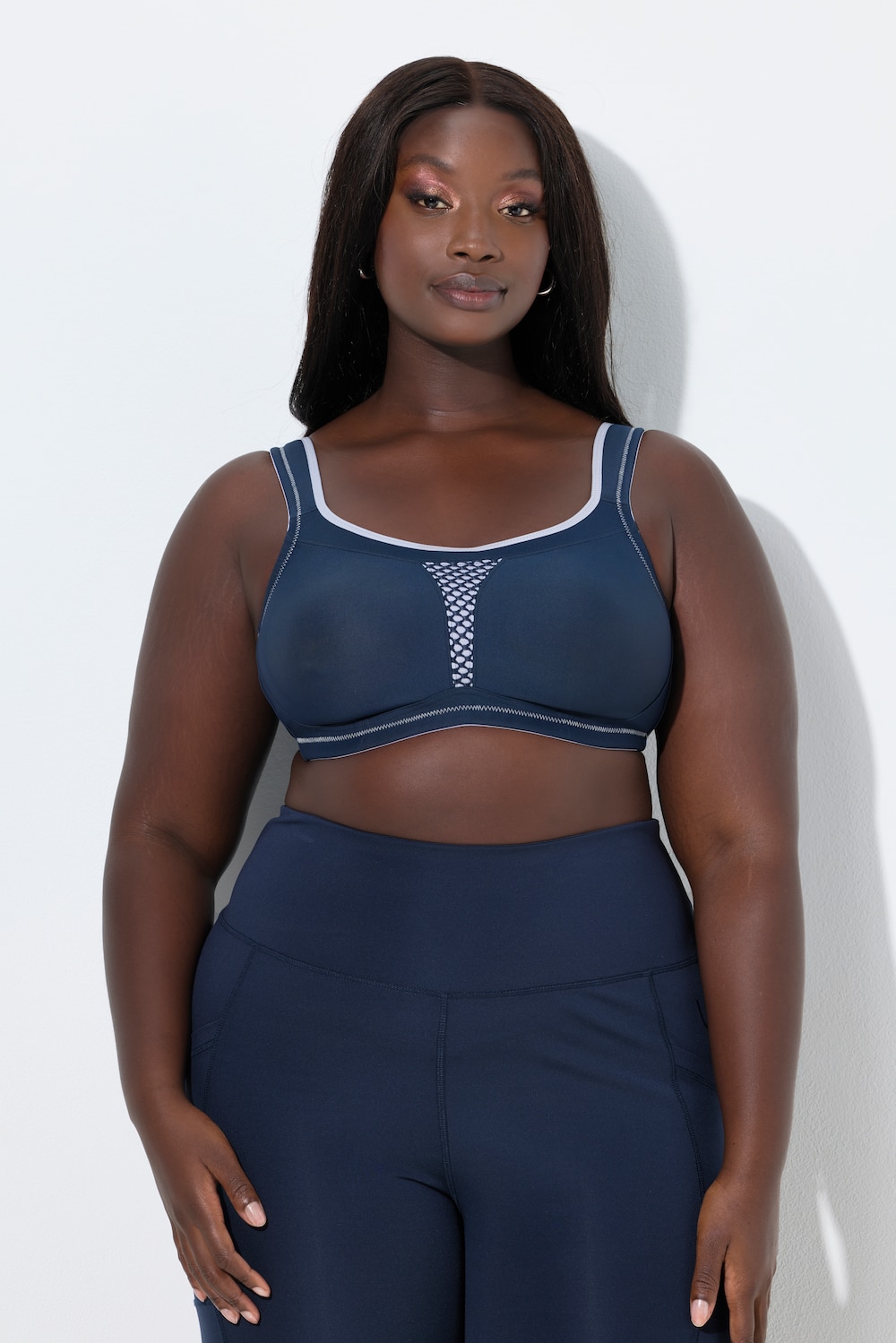 Große Größen Sport-BH, Damen, blau, Größe: 110D, Synthetische Fasern/Elasthan, Ulla Popken