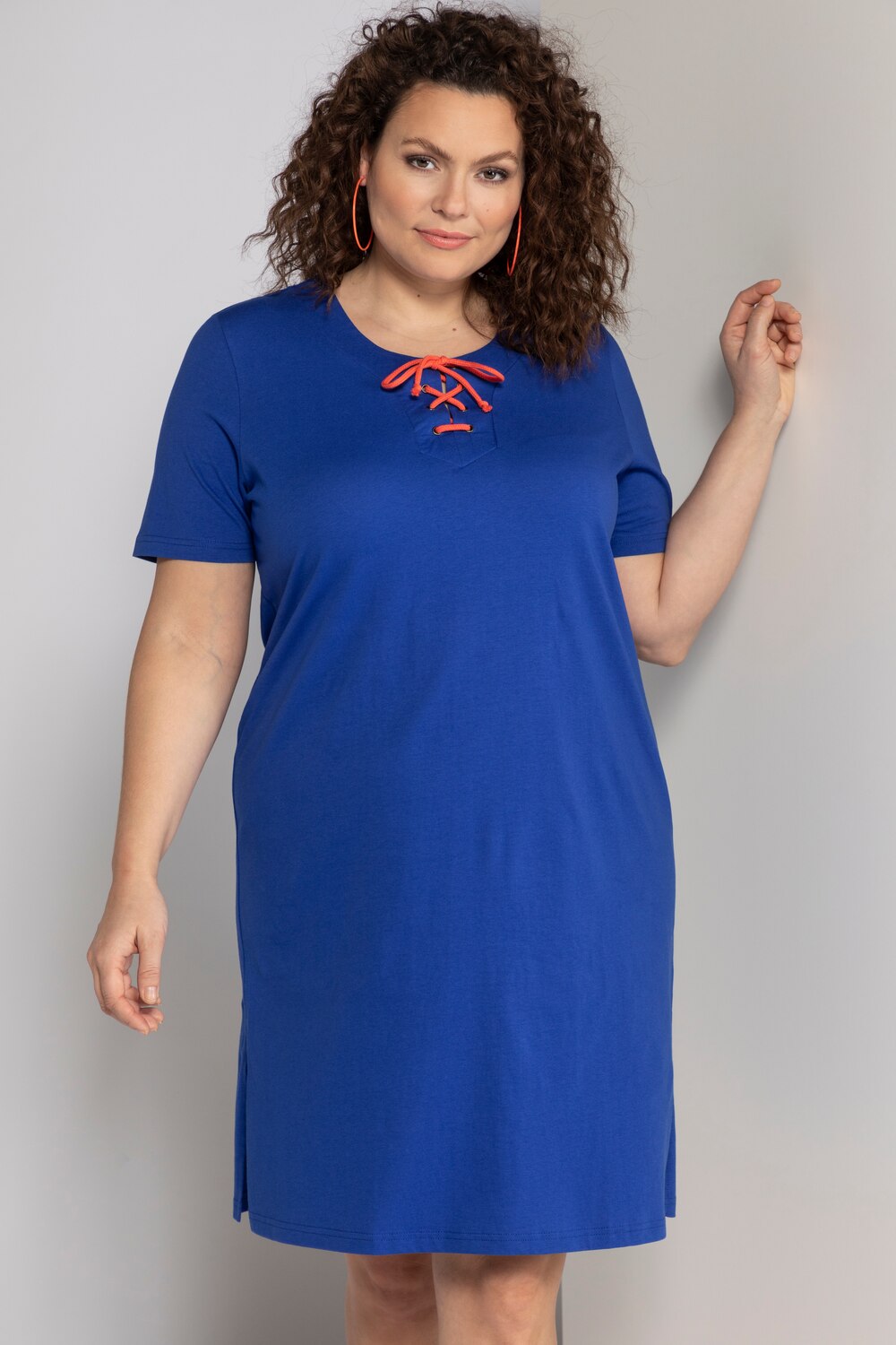 Grote Maten bigshirt, Dames, blauw, Maat: 46/48, Katoen, Ulla Popken Grote Maten bigshirt, Dames, blauw, Maat: 46/48, Katoen, Ulla Popken