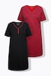 Bigshirt, 2er-Pack, Zierkanten, Halbarm