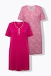 Bigshirt, 2er-Pack, Zierkanten, Halbarm