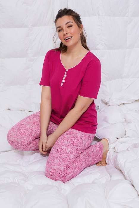 Eco Cotton Lace Print Pajama Set