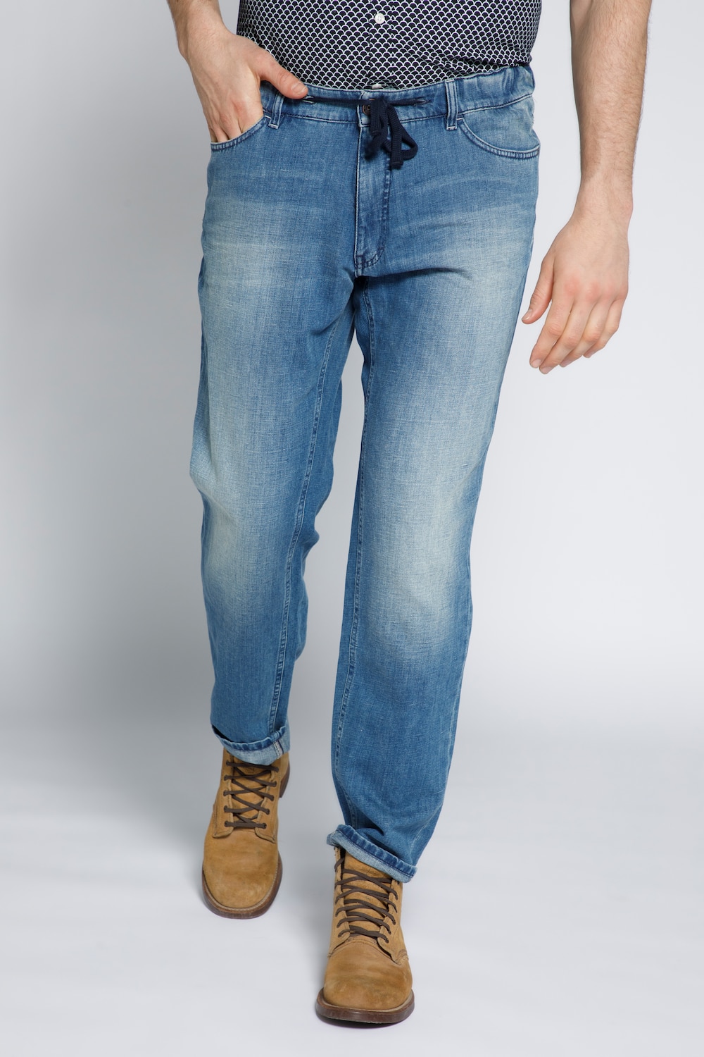 Grote Maten jeans, Heren, blauw, Maat: 52, Katoen/Linnen, JP1880