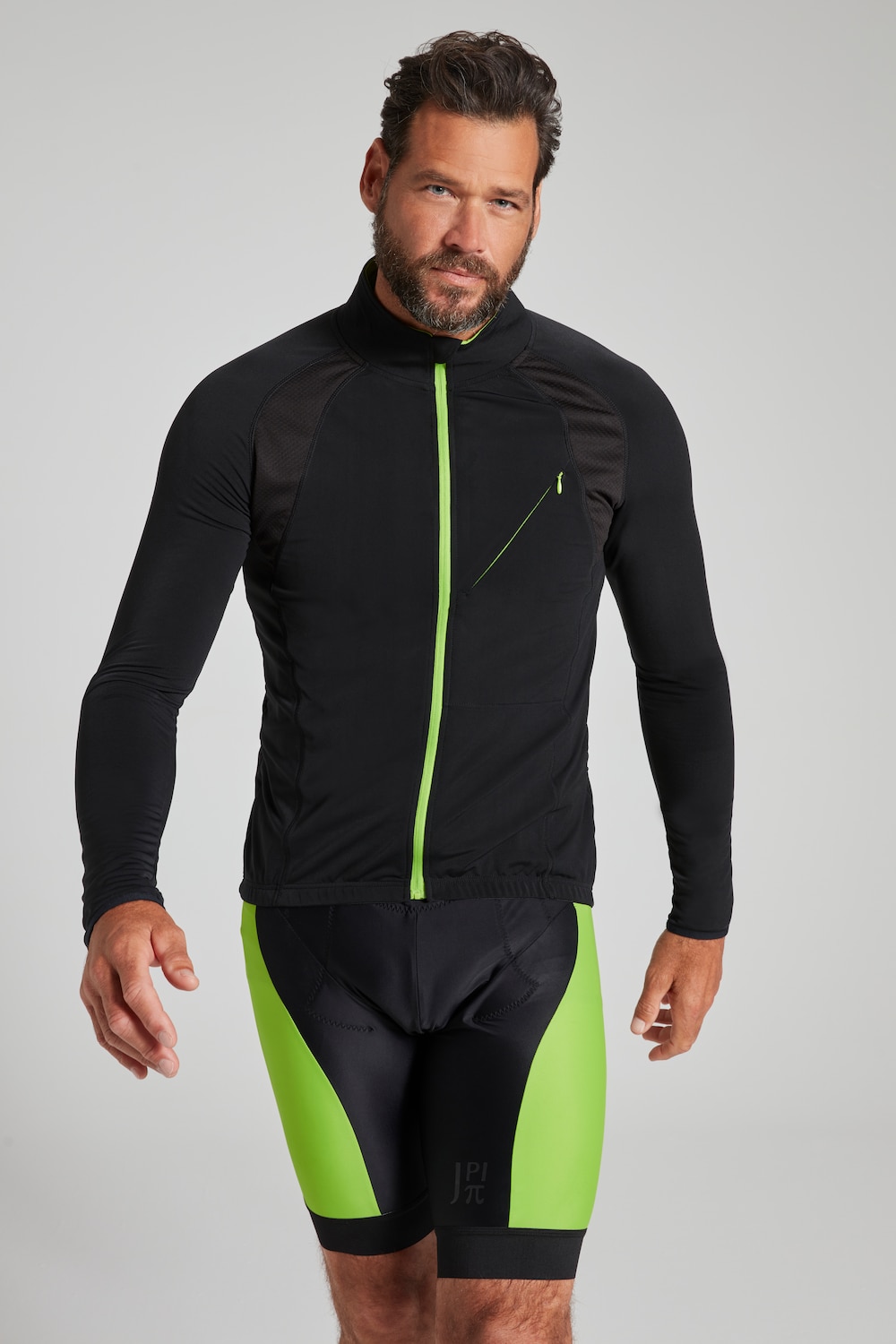 Grote Maten JAY-PI fietsjack, Heren, zwart, Maat: XXL, Polyester/Elastaan, JP1880