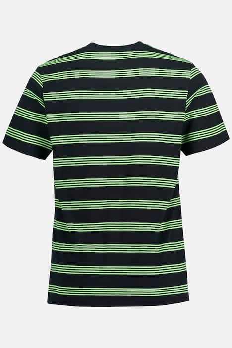 Pyjamas, randig topp, enfärgade shorts, upp till 8XL