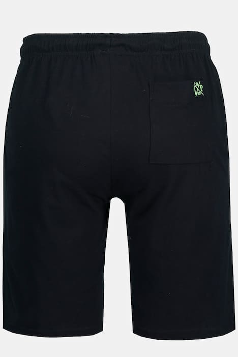 Pyjamas, randig topp, enfärgade shorts, upp till 8XL