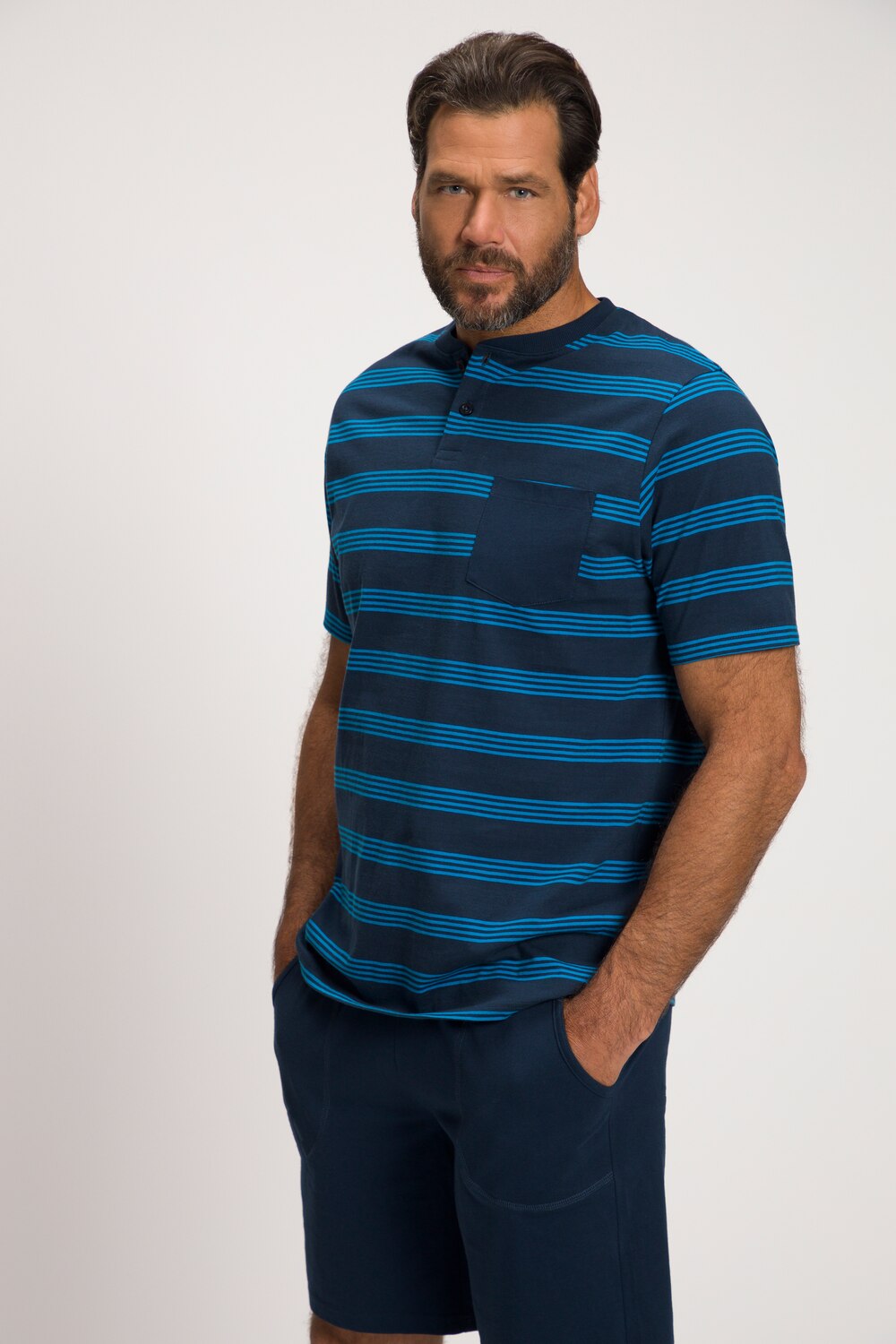 Plus Size Pajama Set, Man, blue, size: 6XL, cotton, JP1880