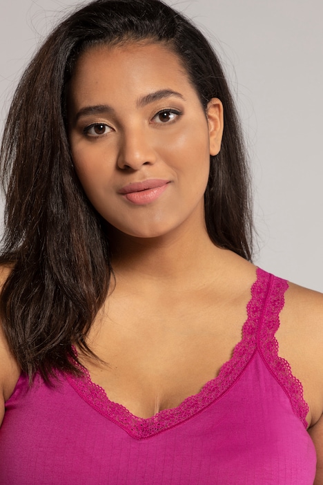 v neck lace trim cami