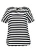 Halenkové tričko, oversize, kulatý výstřih, krátké rukávy, pruhy