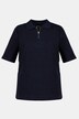 Zip Front Short Sleeve Terry Knit Cotton Polo Shirt
