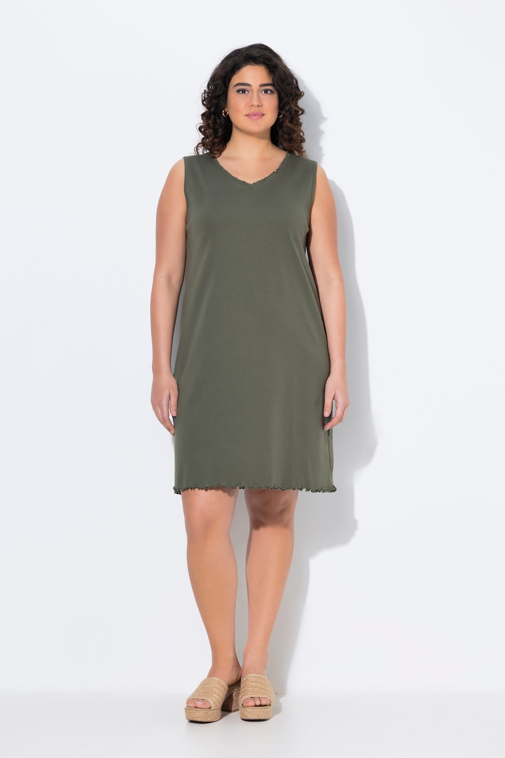 Große Größen Kleid, Damen, braun, Größe: 50/52, Baumwolle, Ulla Popken