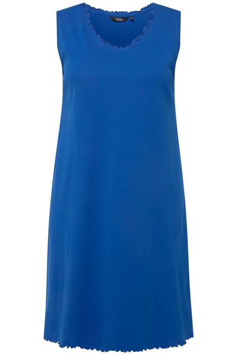 Šaty, vlnité okraje, A střih, jemně žebrované, biobavlna