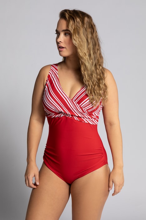 Interaktion brutalt mølle Mixed Stripe Surplice Bodice Front Lined Swimsuit | Swimsuits | Swimwear